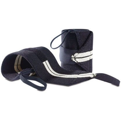Professional Fitness Weight Lifting Wrist Wraps with Thumb Loops - Pair