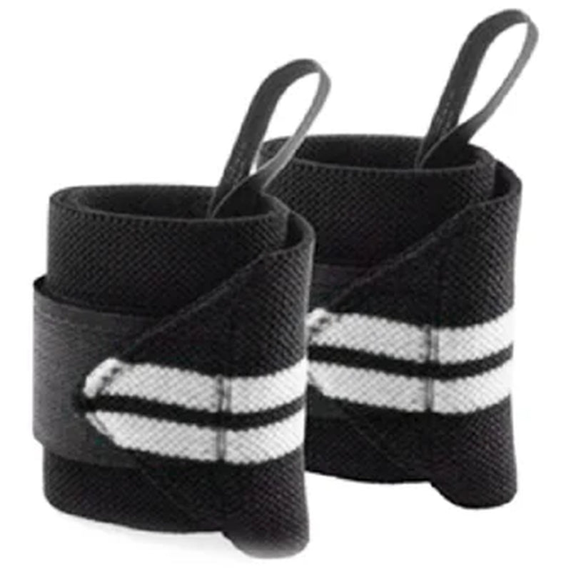 Professional Fitness Weight Lifting Wrist Wraps with Thumb Loops - Pair