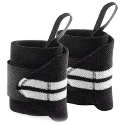 Professional Fitness Weight Lifting Wrist Wraps with Thumb Loops - Pair