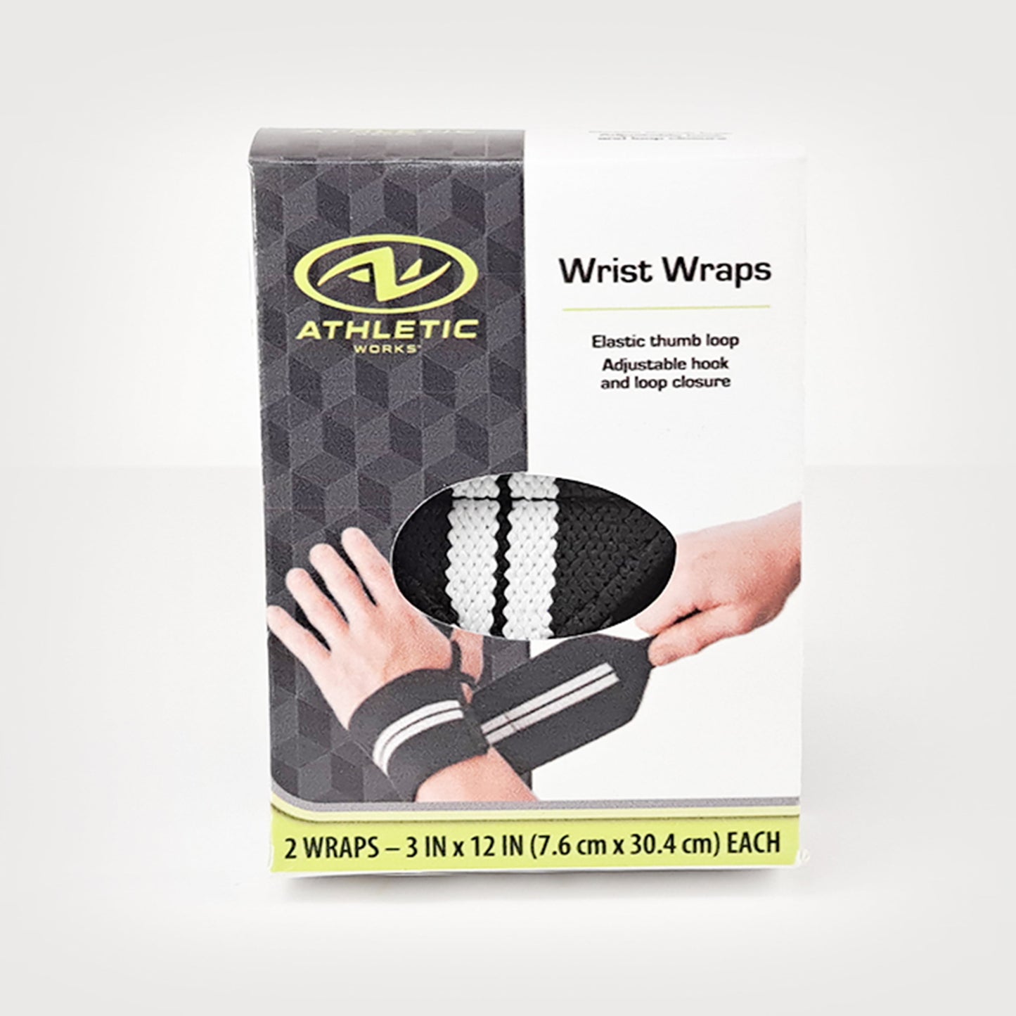Professional Fitness Weight Lifting Wrist Wraps with Thumb Loops - Pair