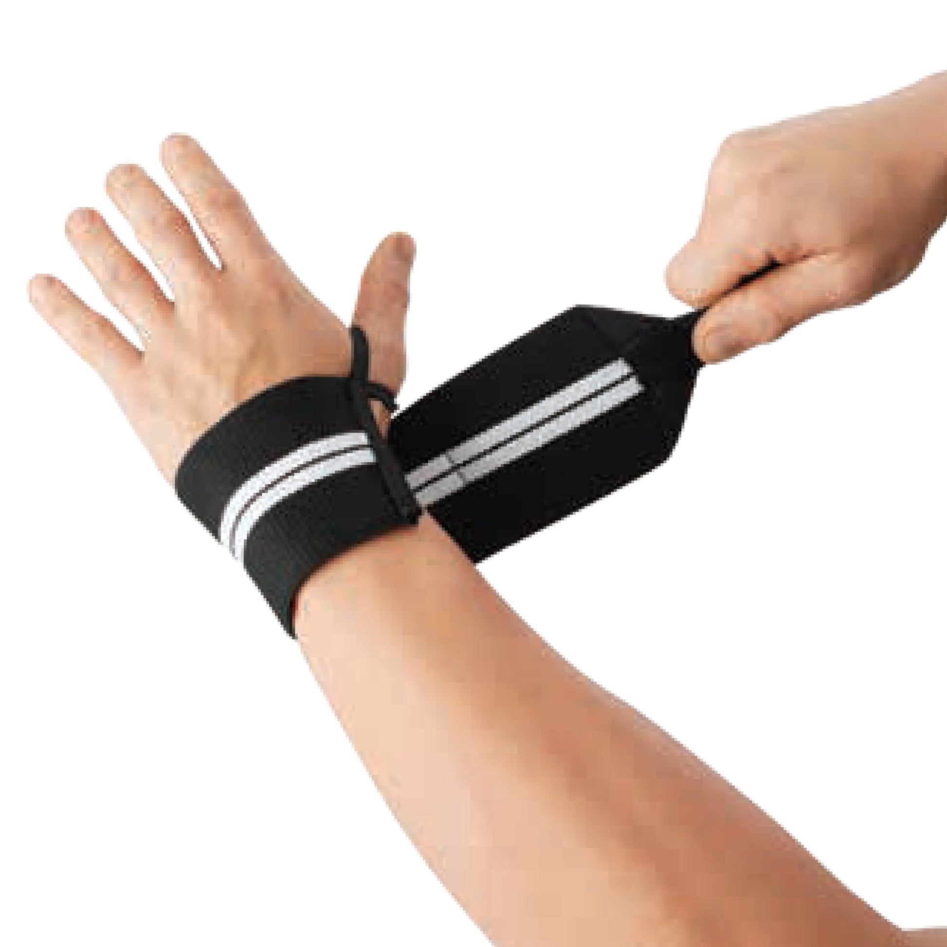 Professional Fitness Weight Lifting Wrist Wraps with Thumb Loops - Pair