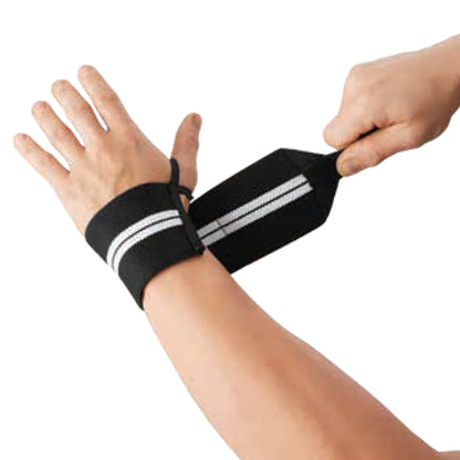 Professional Fitness Weight Lifting Wrist Wraps with Thumb Loops - Pair
