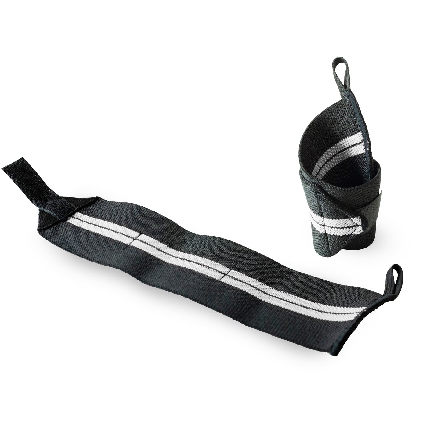 Professional Fitness Weight Lifting Wrist Wraps with Thumb Loops - Pair