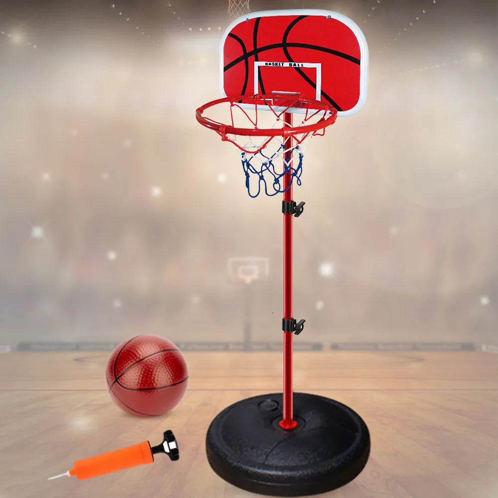 Basketball Goals with Ball and Pump Mini Basketball Hoop Adjustable Basketball Hoop Set Indoor Outdoor Play for Kids