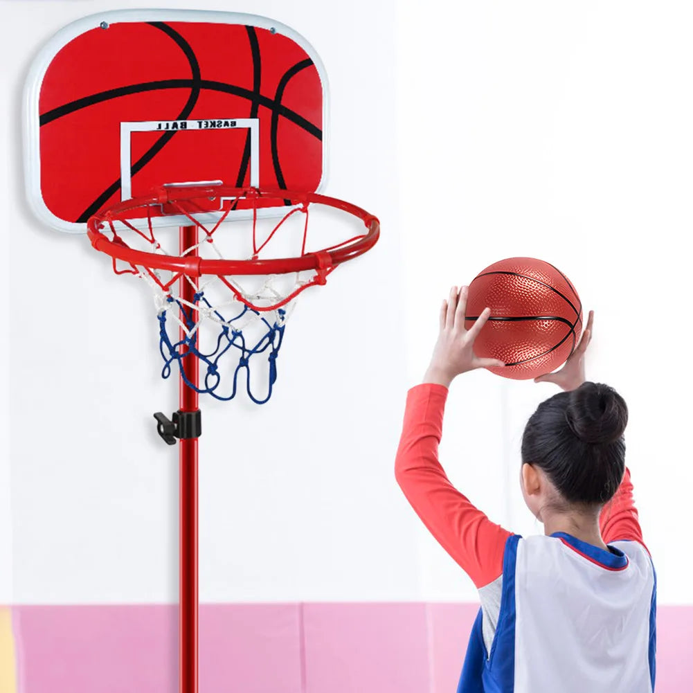 Basketball Goals with Ball and Pump Mini Basketball Hoop Adjustable Basketball Hoop Set Indoor Outdoor Play for Kids